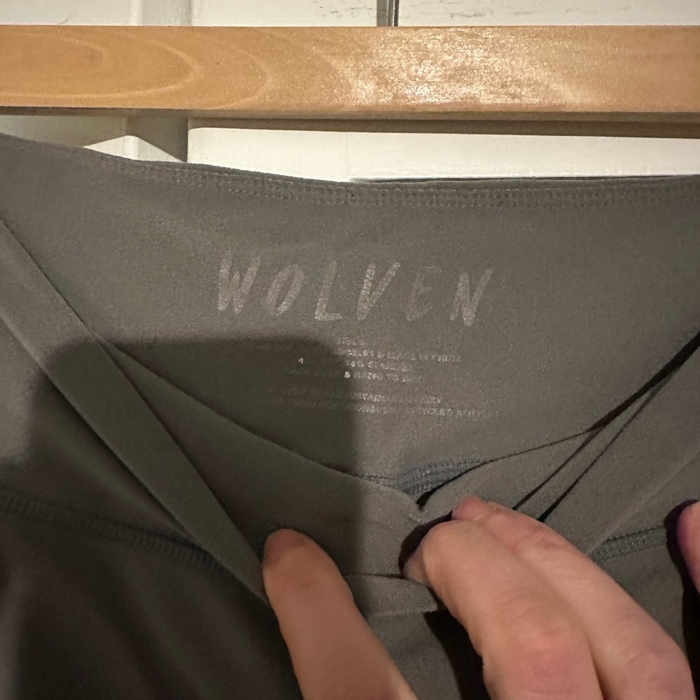 Wolven Taupe High-Waisted Leggings - Picture 6 of 8